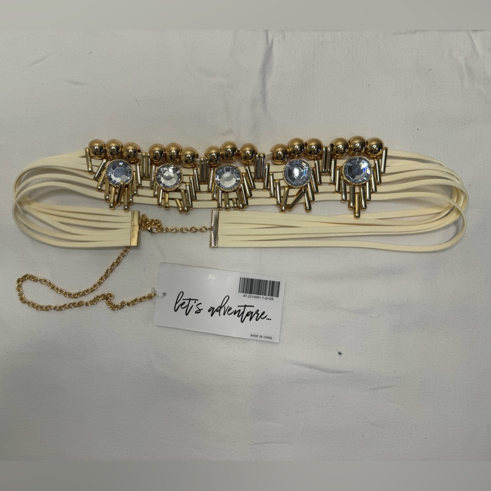 12th Tribe Turn It Up Gold Statement Belt